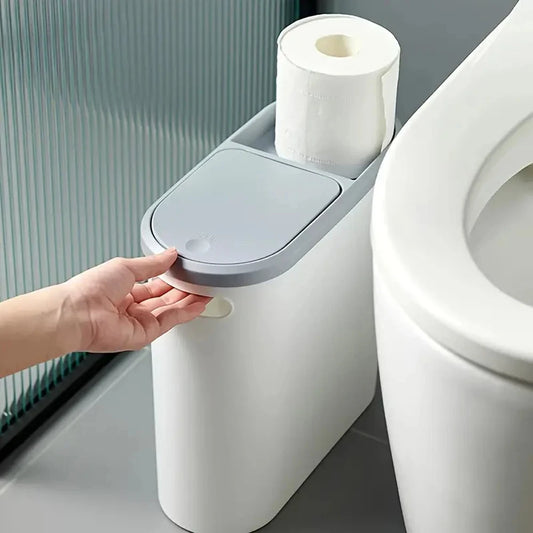 Poubelle de toilette - Blanc 10L