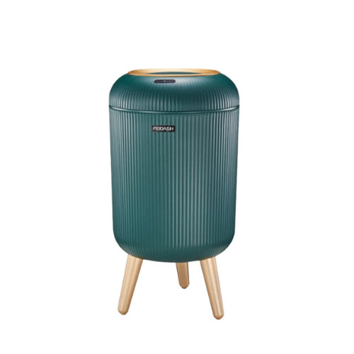 Poubelle automatique - Vert avec pied 10L