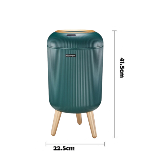 Poubelle automatique - Vert avec pied 10L