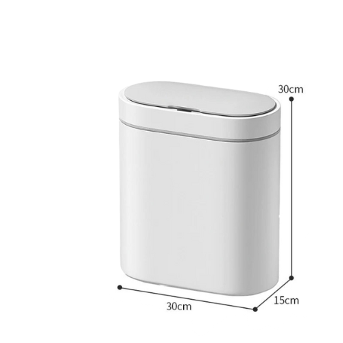 Poubelle automatique - Batterie Blanc 9L