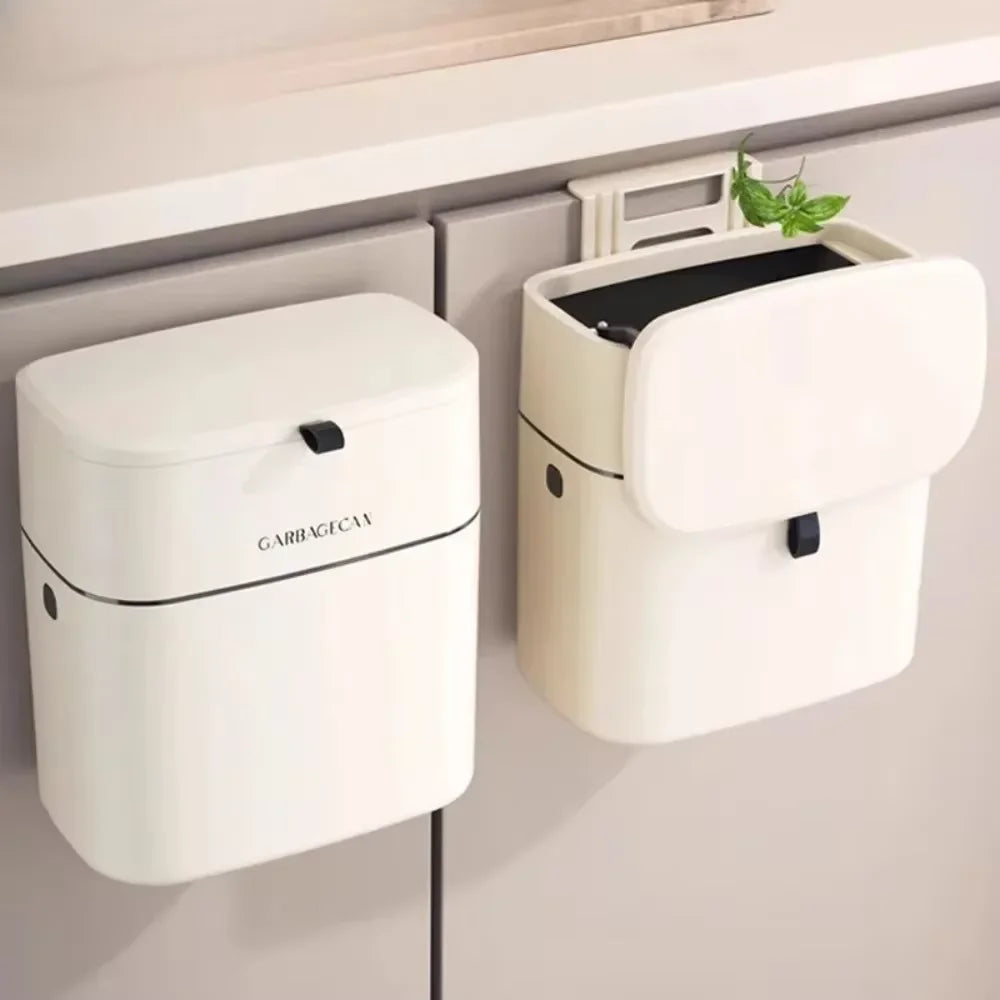 Poubelle de cuisine - Suspendue Beige