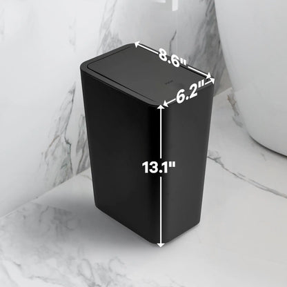 Poubelle de salle de bain - Escamotable Blanc 10L x 2