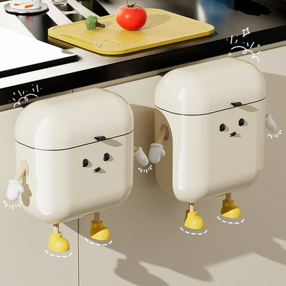 Poubelle de cuisine - Murale 12L Crème