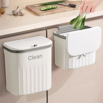 Poubelle de cuisine - Suspendue Blanc 12L