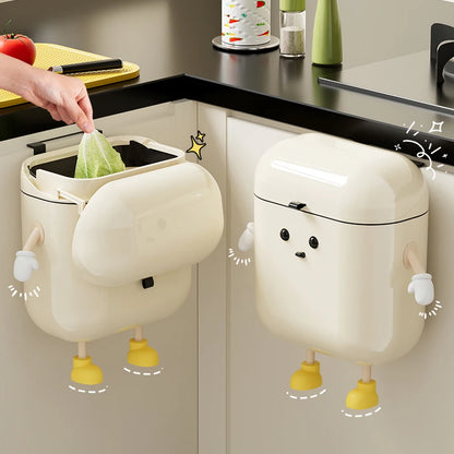 Poubelle de cuisine - Murale 9L Crème Enfantin