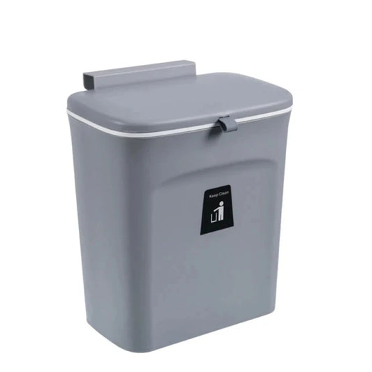 Poubelle de cuisine - Murale 7L Gris