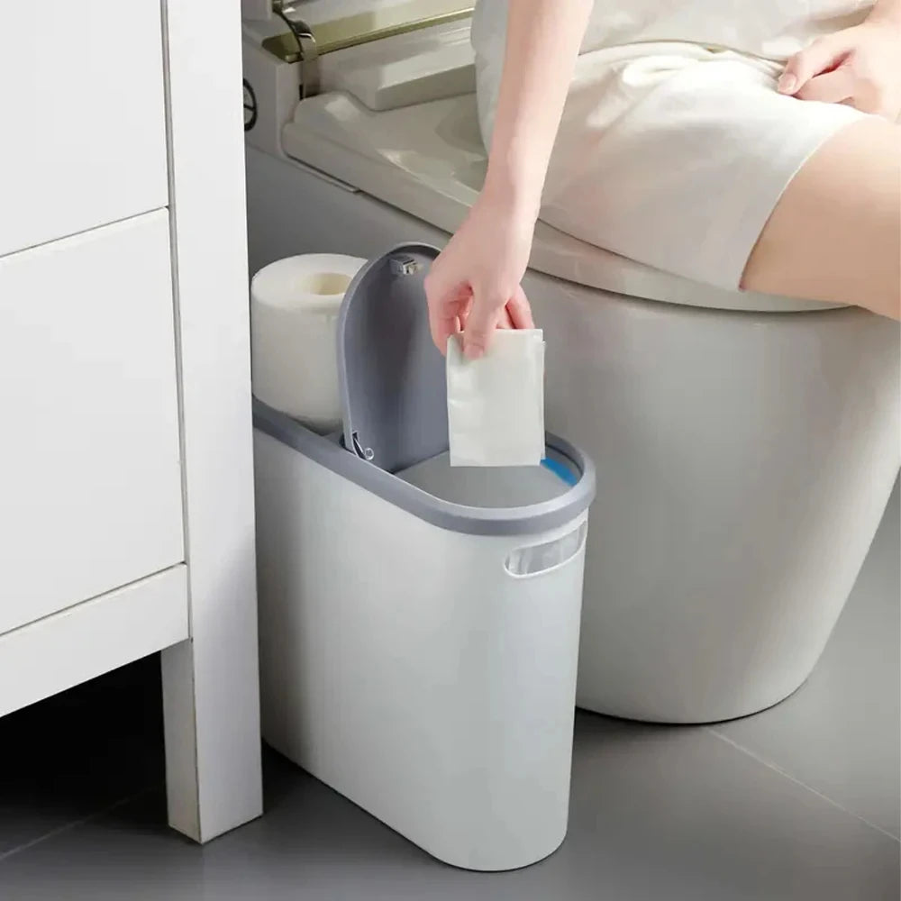Poubelle de toilette - Blanc 10L