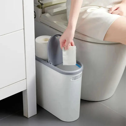 Poubelle de toilette - Blanc 10L
