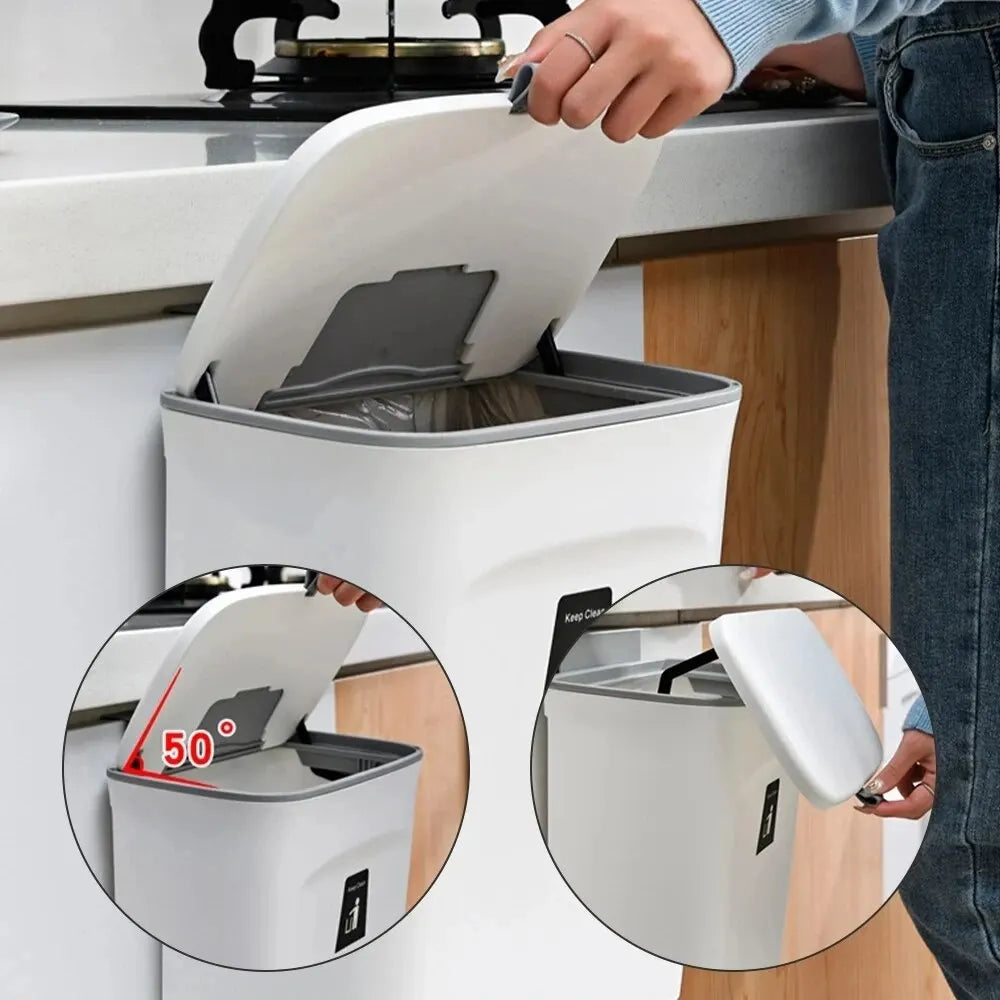Poubelle de cuisine - Murale 7L & 9L Blanc